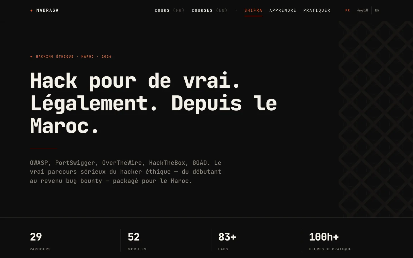 Shifra, le parcours de hacking éthique